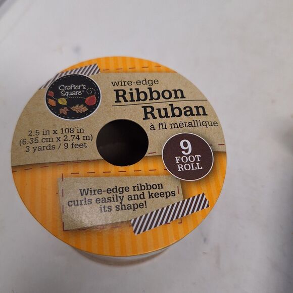 Fall Mesh Decorative Ribbon Bundle Of 9 Crafts Multicolor Glitter Halloween - Picture 2 of 9